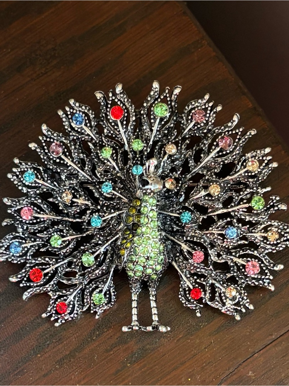 Multicolor Crystal Peacock Bird Brooch/Pendant- Decorative Pin